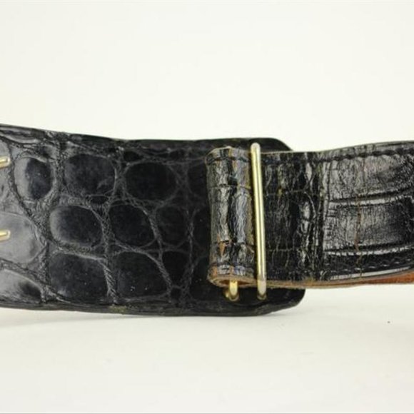 Hermès Crocodile Carriage Belt Black 106HERA823 - Picture 5 of 8